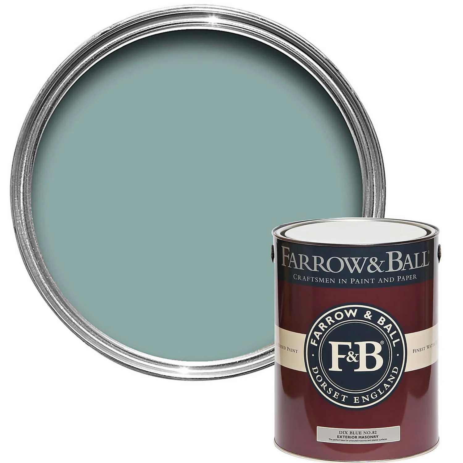 Farrow & Ball Exterior Masonry Paint Dix Blue - 5L 3 Farrow & Ball Exterior Masonry Paint Dix Blue - 5L
