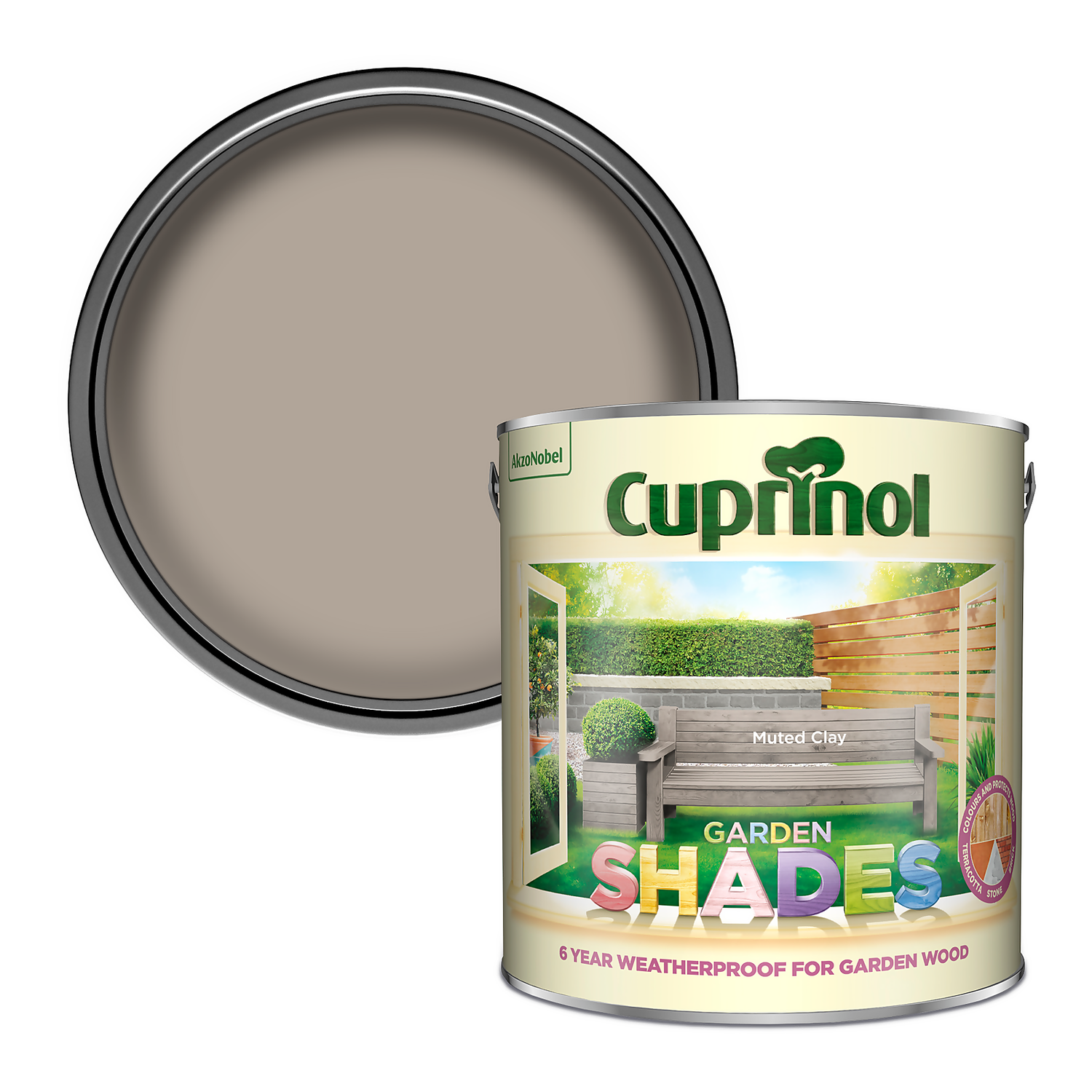 Cuprinol Garden Shades Muted Clay 2.5L 3 Cuprinol Garden Shades Muted Clay 2.5L