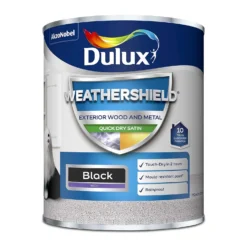 Dulux Weathershield Exterior Quick Dry Satin Paint Black - 750ml 11 Dulux Weathershield Exterior Quick Dry Satin Paint Black - 750ml -Laura Paint Shop 12804064 1794840916036922