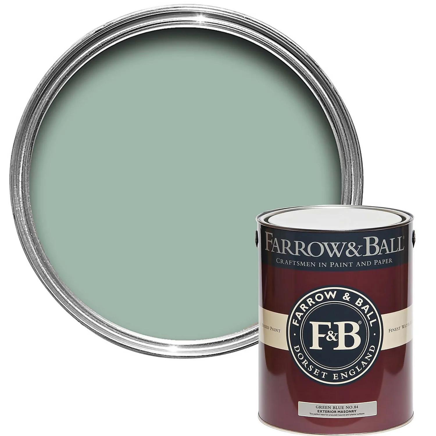 Farrow & Ball Exterior Masonry Paint Green Blue - 5L 3 Farrow & Ball Exterior Masonry Paint Green Blue - 5L