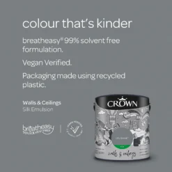 Crown Walls & Ceilings Silk Emulsion Paint City Break - 2.5L 15 Crown Walls & Ceilings Silk Emulsion Paint City Break - 2.5L -Laura Paint Shop 12804352 4744966167948939