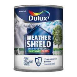 Dulux Weathershield Exterior Quick Dry Gloss Paint Pure Brilliant White - 750ml 11 Dulux Weathershield Exterior Quick Dry Gloss Paint Pure Brilliant White - 750ml -Laura Paint Shop 12804357 1424833194512161