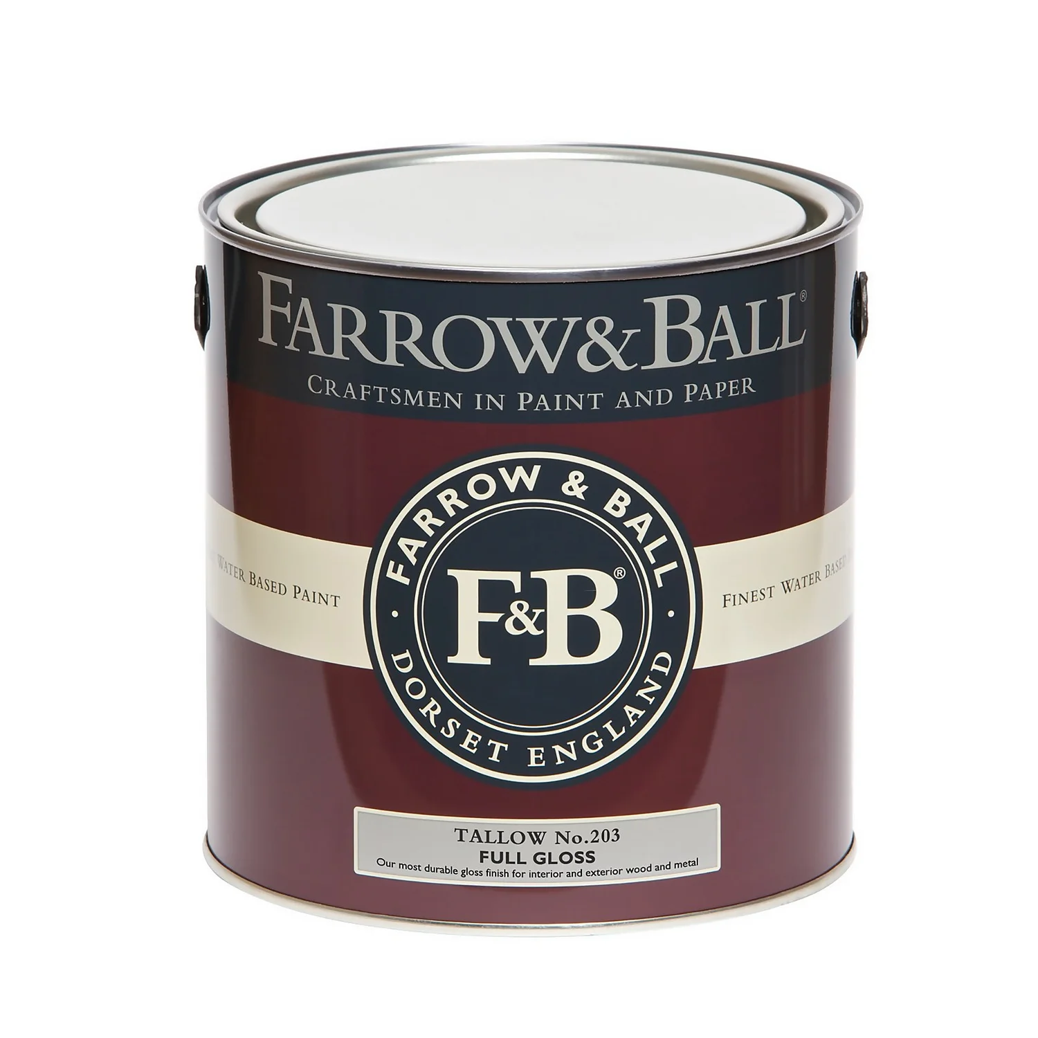 Farrow & Ball Full Gloss Paint Tallow - 2.5L 6 Farrow & Ball Full Gloss Paint Tallow - 2.5L - Image 4