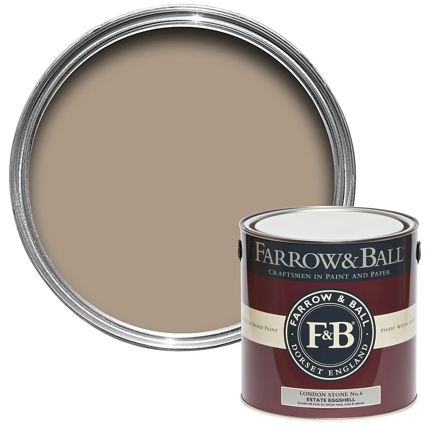 Farrow & Ball Estate Eggshell Paint London Stone - 2.5L 3 Farrow & Ball Estate Eggshell Paint London Stone - 2.5L
