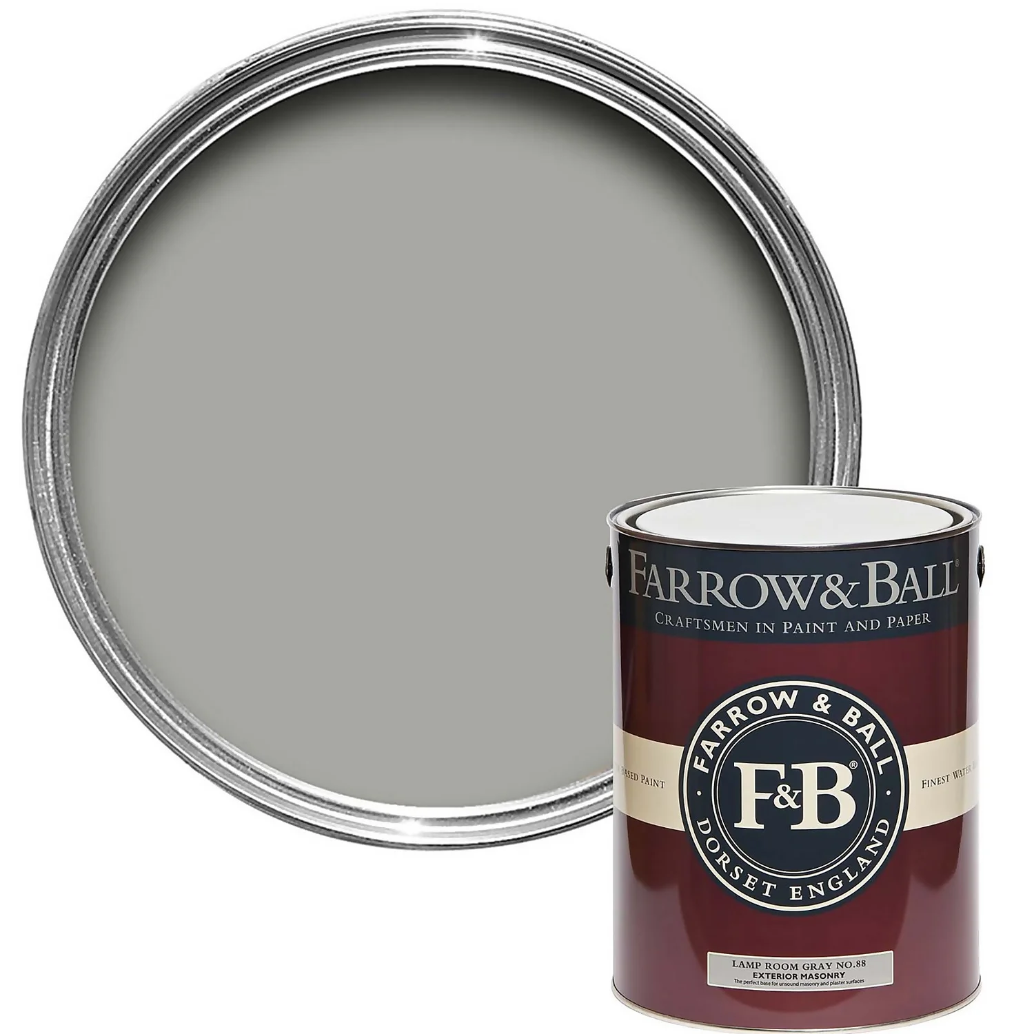 Farrow & Ball Exterior Masonry Paint Lamp Room Gray - 5L 3 Farrow & Ball Exterior Masonry Paint Lamp Room Gray - 5L