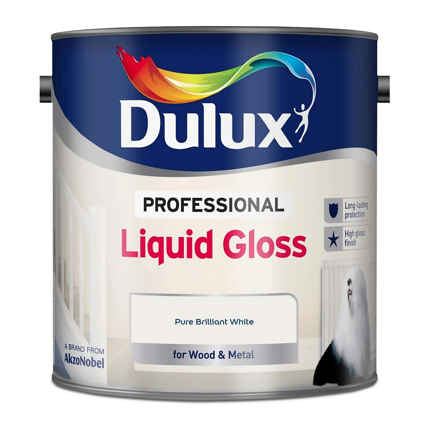 Dulux Pure Brilliant White - Liquid Gloss Paint - 2.5L 6 Dulux Pure Brilliant White - Liquid Gloss Paint - 2.5L - Image 4