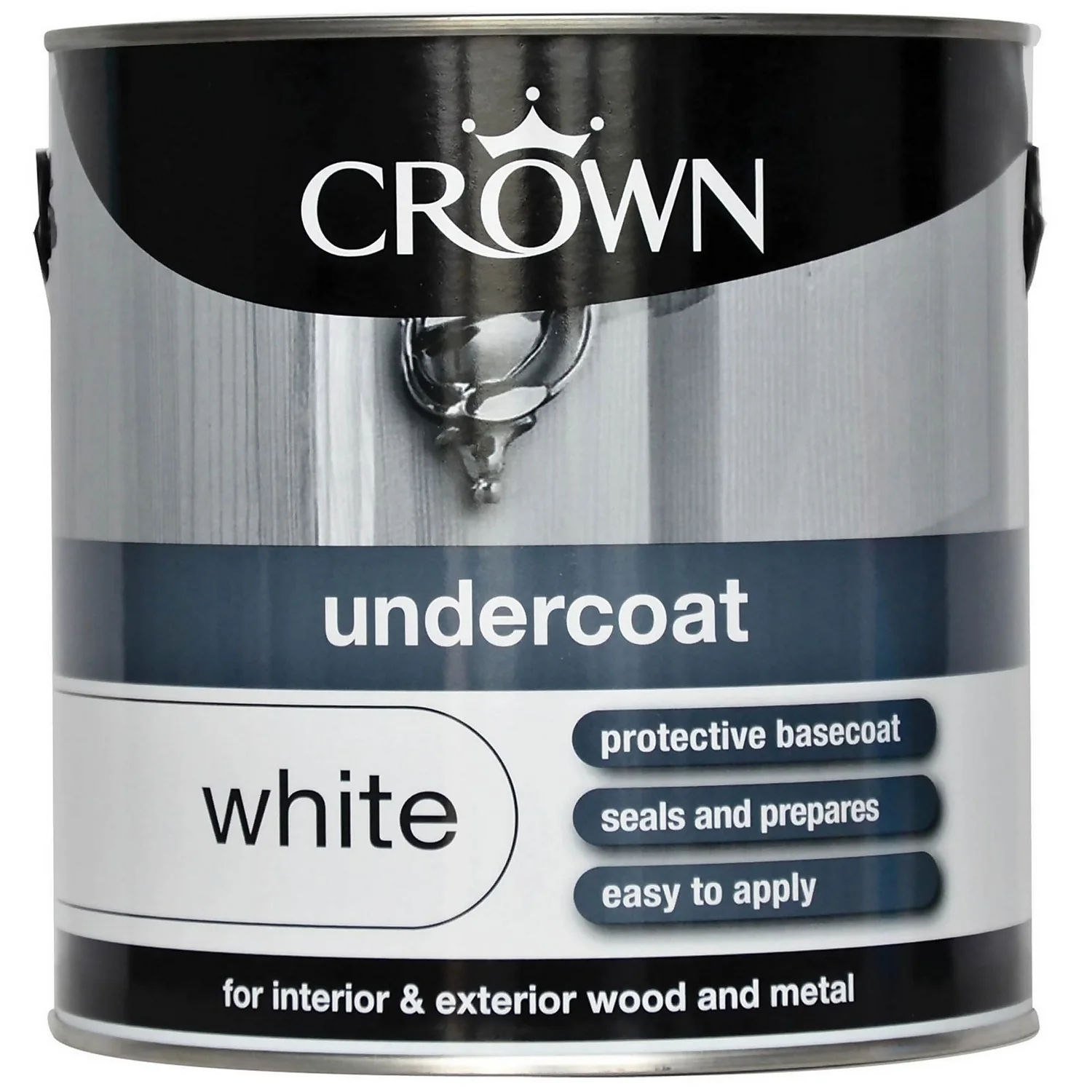 Crown Undercoat Paint Pure Brilliant White - 2.5L 4 Crown Undercoat Paint Pure Brilliant White - 2.5L - Image 2