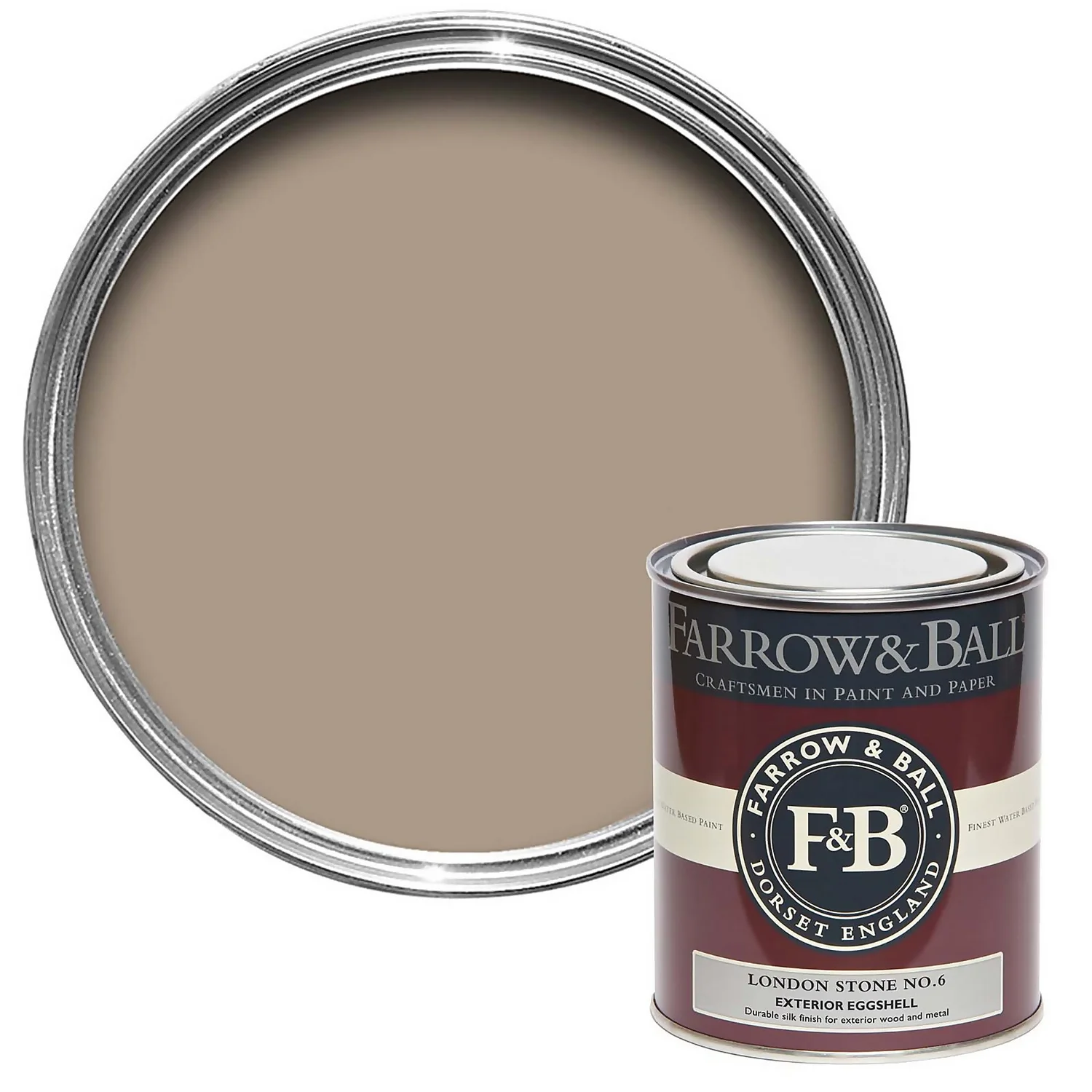 Farrow & Ball Exterior Eggshell Paint London Stone - 750ml 3 Farrow & Ball Exterior Eggshell Paint London Stone - 750ml