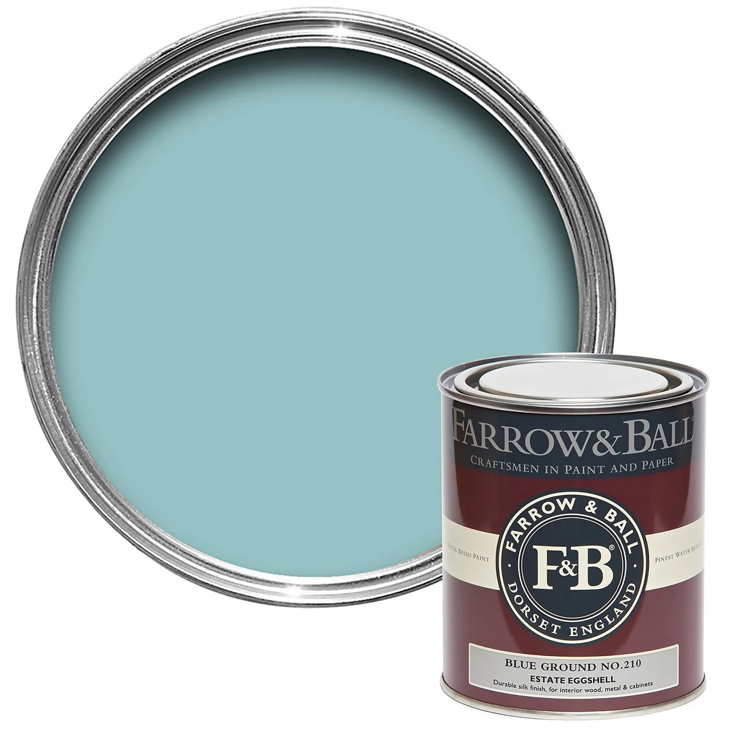 Farrow & Ball Estate Eggshell Blue Ground - 750ml 3 Farrow & Ball Estate Eggshell Blue Ground - 750ml