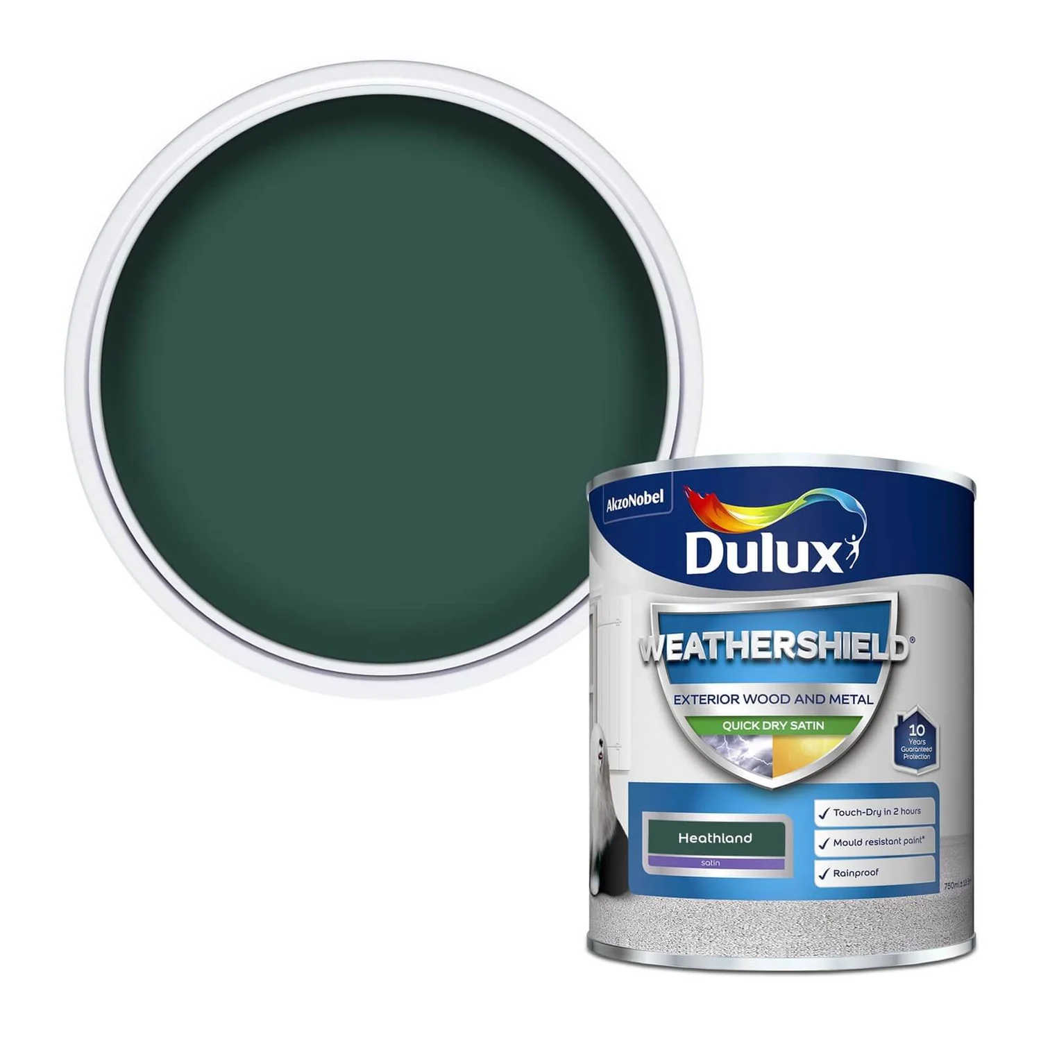 Dulux Weathershield Exterior Quick Dry Satin Paint Heathland - 750ml 3 Dulux Weathershield Exterior Quick Dry Satin Paint Heathland - 750ml