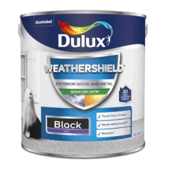 Dulux Weathershield Exterior Quick Dry Satin Paint Black - 2.5L 11 Dulux Weathershield Exterior Quick Dry Satin Paint Black - 2.5L -Laura Paint Shop 12806231 4224833204714615