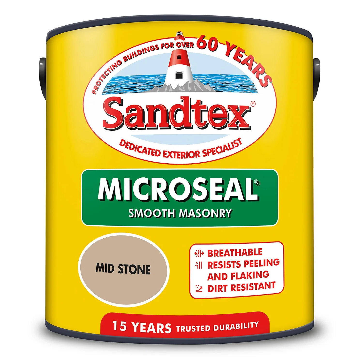 Sandtex® Ultra Smooth Masonry Paint Mid Stone - 2.5L 10 Sandtex® Ultra Smooth Masonry Paint Mid Stone - 2.5L - Image 8