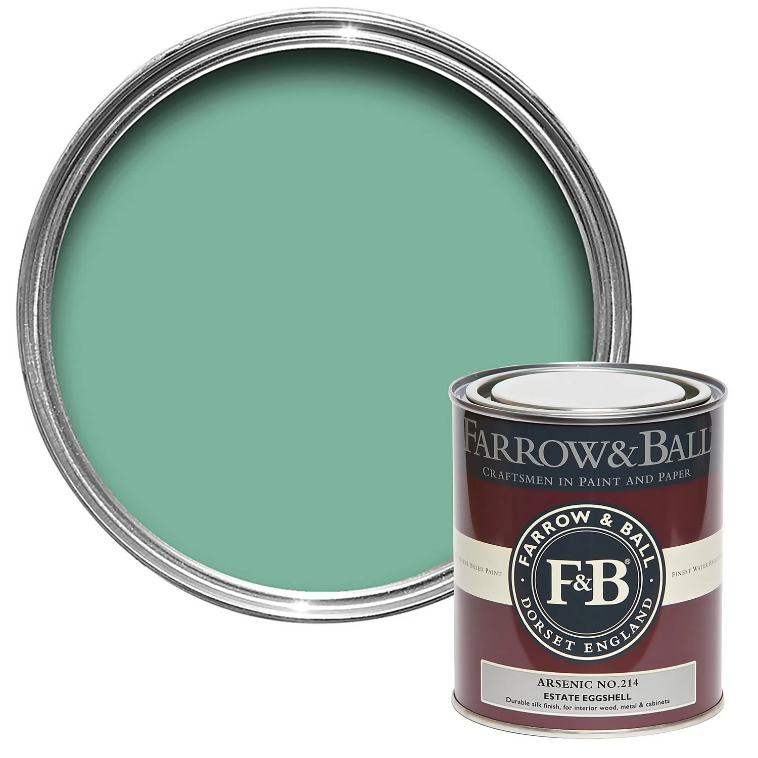 Farrow & Ball Estate Eggshell Paint Arsenic - 750ml 3 Farrow & Ball Estate Eggshell Paint Arsenic - 750ml