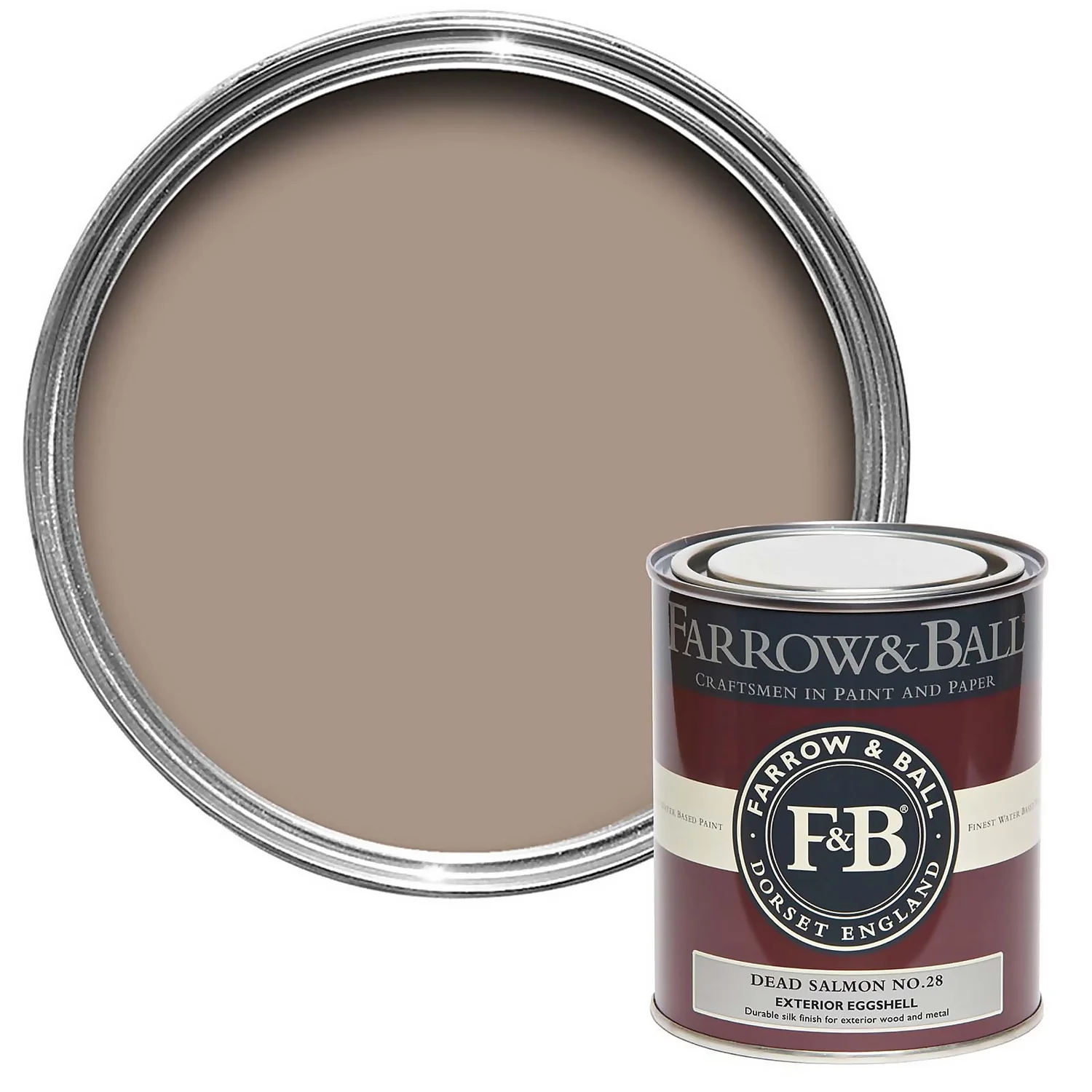 Farrow & Ball Exterior Eggshell Paint Dead Salmon - 750ml 3 Farrow & Ball Exterior Eggshell Paint Dead Salmon - 750ml