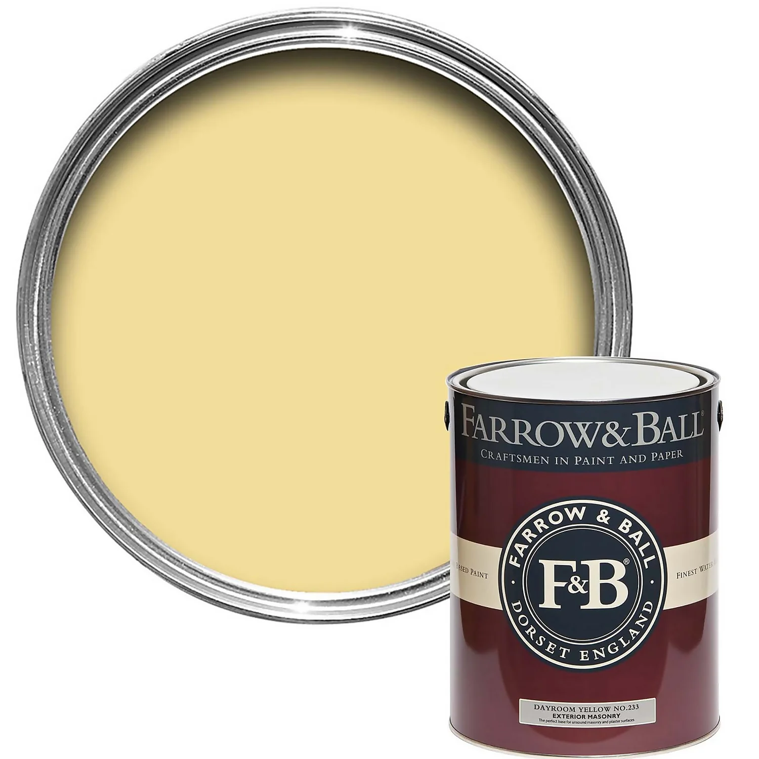 Farrow & Ball Exterior Masonry Dayroom Yellow - 5L 3 Farrow & Ball Exterior Masonry Dayroom Yellow - 5L