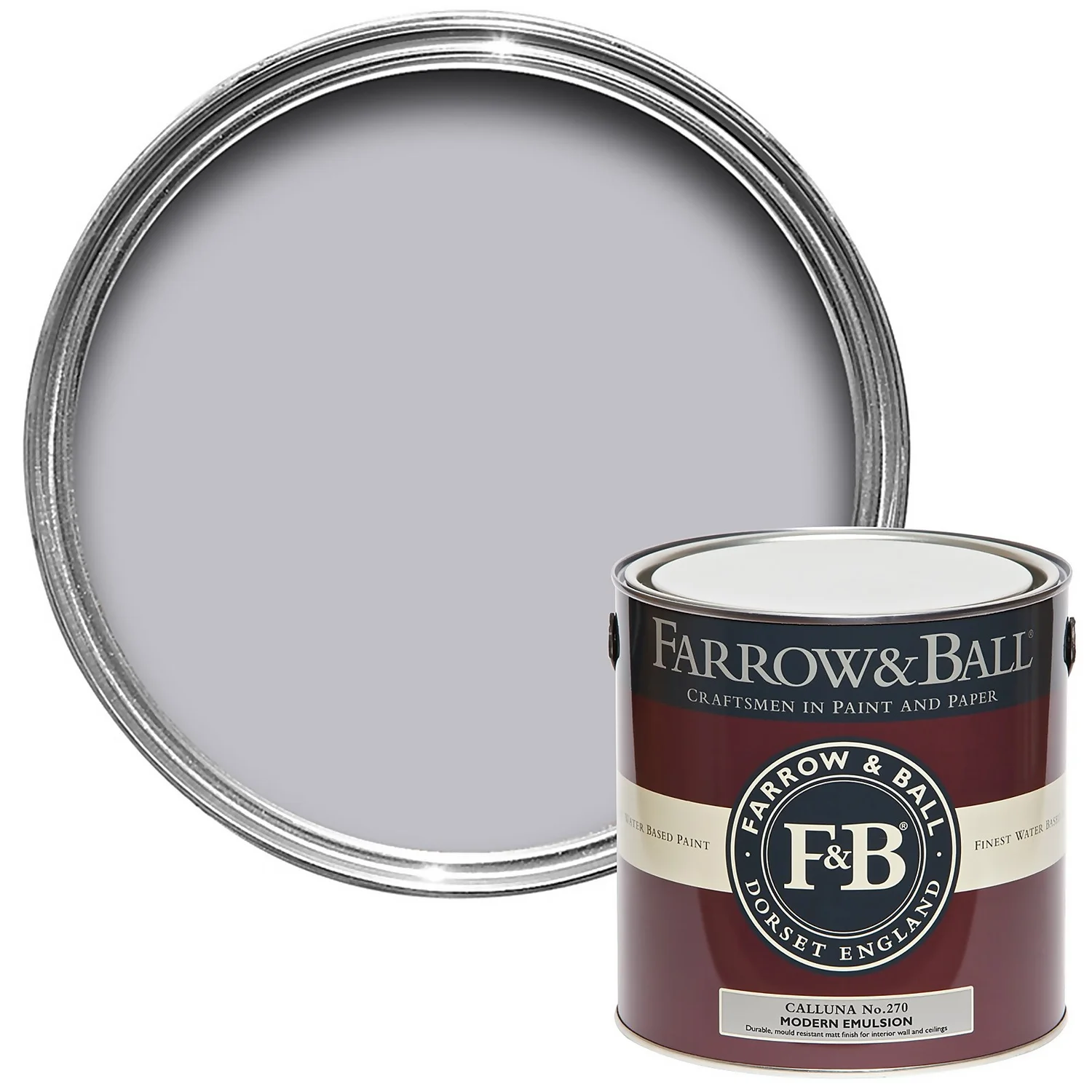 Farrow & Ball Modern Matt Emulsion Paint Calluna - 2.5L 3 Farrow & Ball Modern Matt Emulsion Paint Calluna - 2.5L