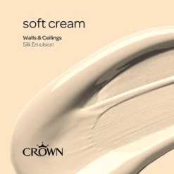 Crown Walls & Ceilings Silk Emulsion Paint Soft Cream - 5L 17 Crown Walls & Ceilings Silk Emulsion Paint Soft Cream - 5L -Laura Paint Shop 12807205 1644963838020098