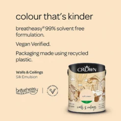 Crown Walls & Ceilings Silk Emulsion Paint Soft Cream - 5L 15 Crown Walls & Ceilings Silk Emulsion Paint Soft Cream - 5L -Laura Paint Shop 12807205 7134963837934643