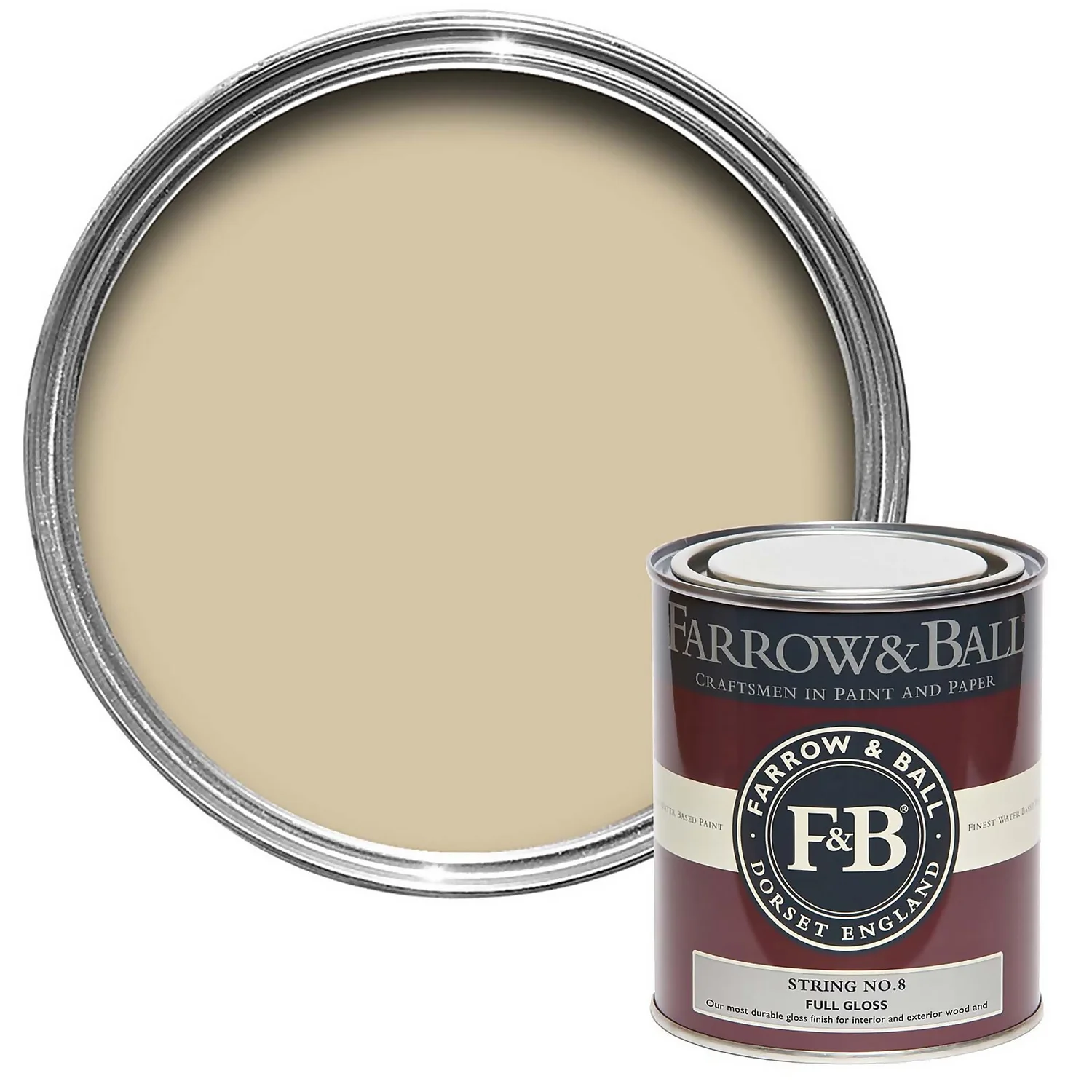 Farrow & Ball Full Gloss Paint String - 750ml 3 Farrow & Ball Full Gloss Paint String - 750ml