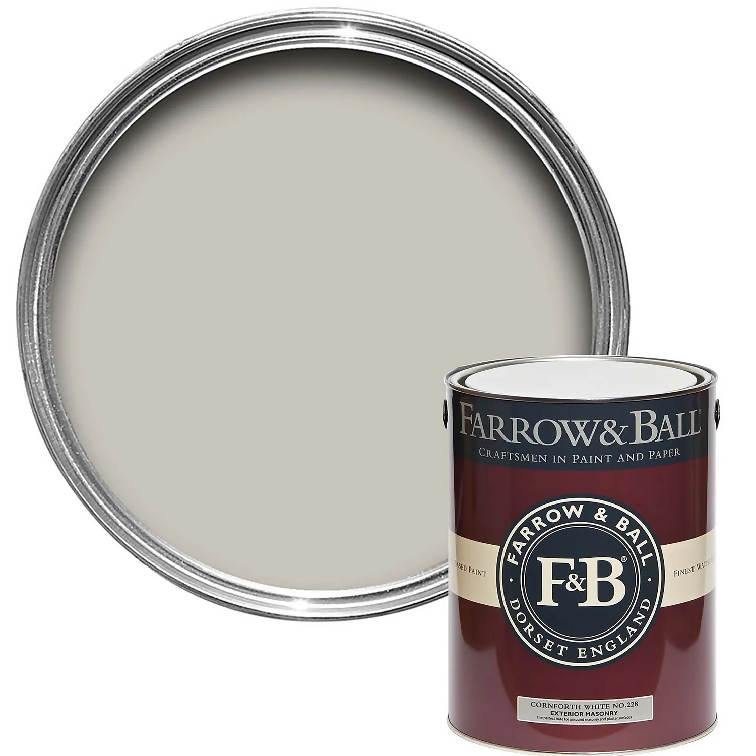Farrow & Ball Exterior Masonry Paint Cornforth White - 5L 3 Farrow & Ball Exterior Masonry Paint Cornforth White - 5L