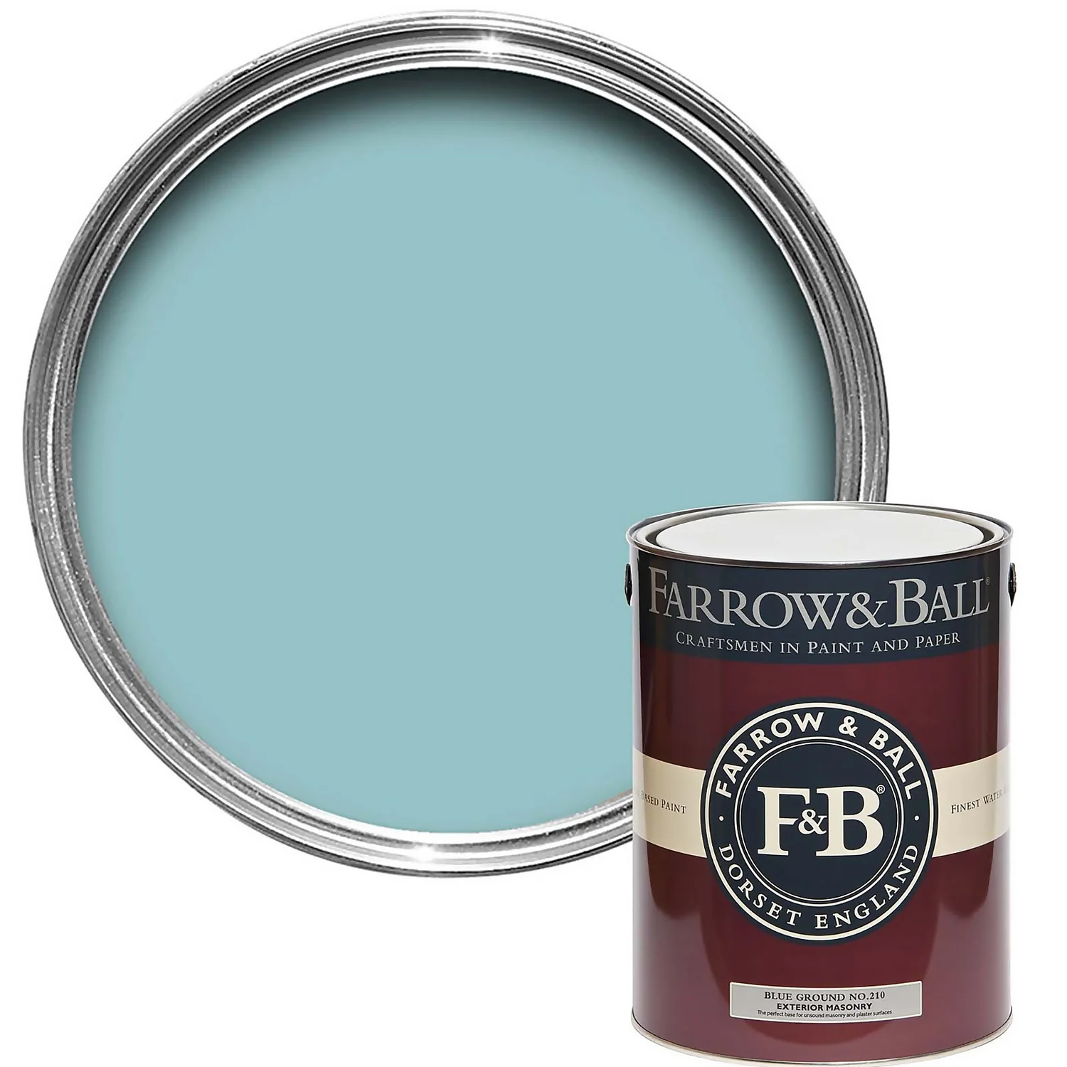 Farrow & Ball Exterior Masonry Blue Ground - 5L 3 Farrow & Ball Exterior Masonry Blue Ground - 5L