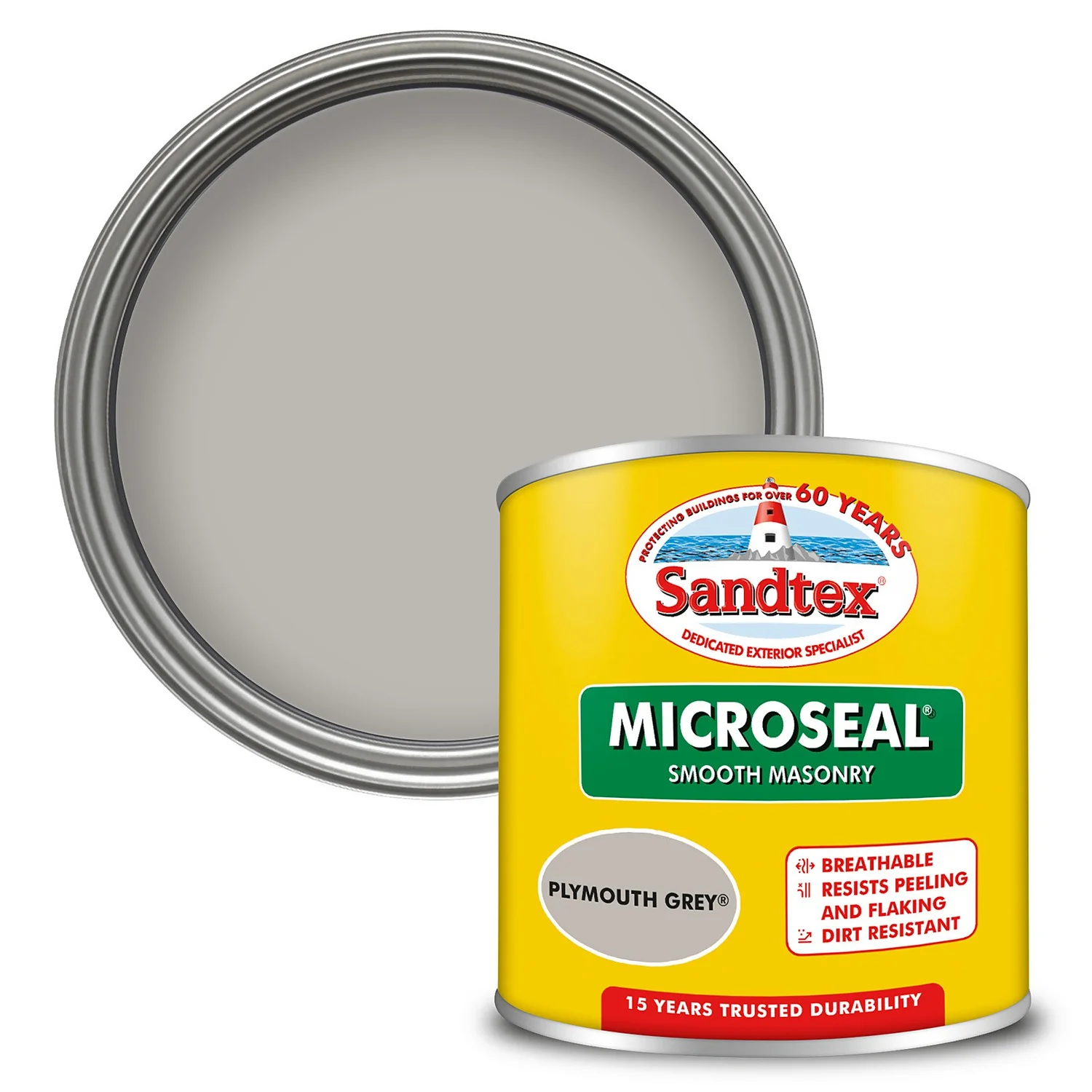 Sandtex Ultra Smooth Masonry Paint - Plymouth Grey - 150ml 3 Sandtex Ultra Smooth Masonry Paint - Plymouth Grey - 150ml