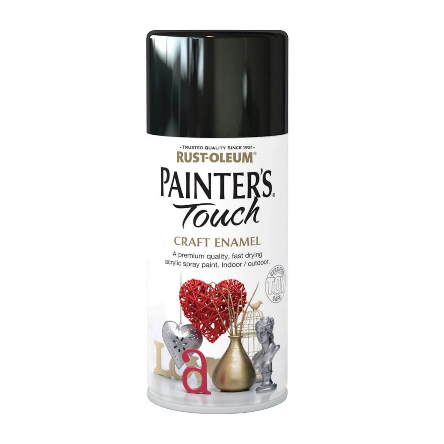 Rust-Oleum Painters Touch - Craft Enamel Spray Paint Black Gloss - 150ml 3 Rust-Oleum Painters Touch - Craft Enamel Spray Paint Black Gloss - 150ml