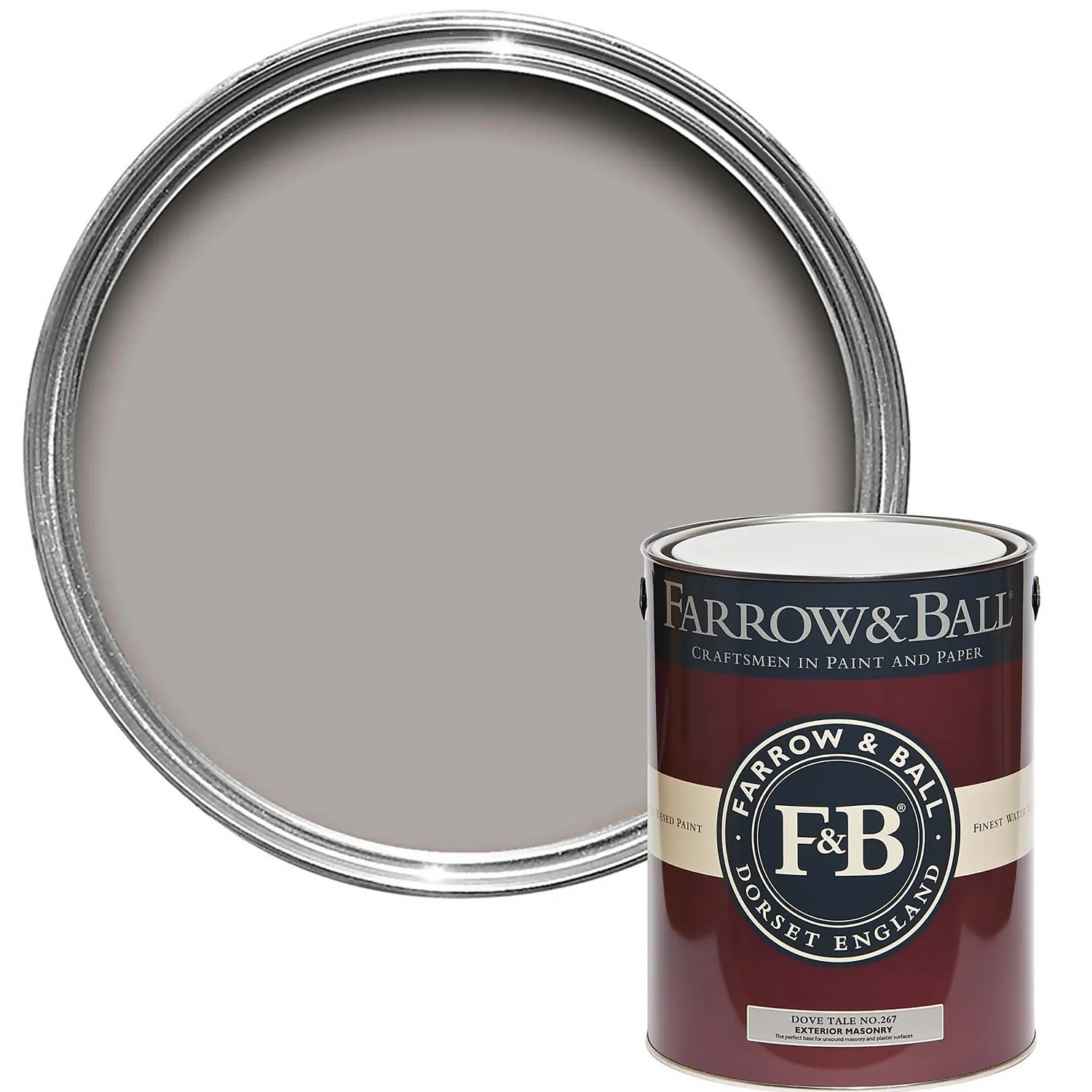 Farrow & Ball Exterior Paint Masonry Dove Tale - 5L 3 Farrow & Ball Exterior Paint Masonry Dove Tale - 5L