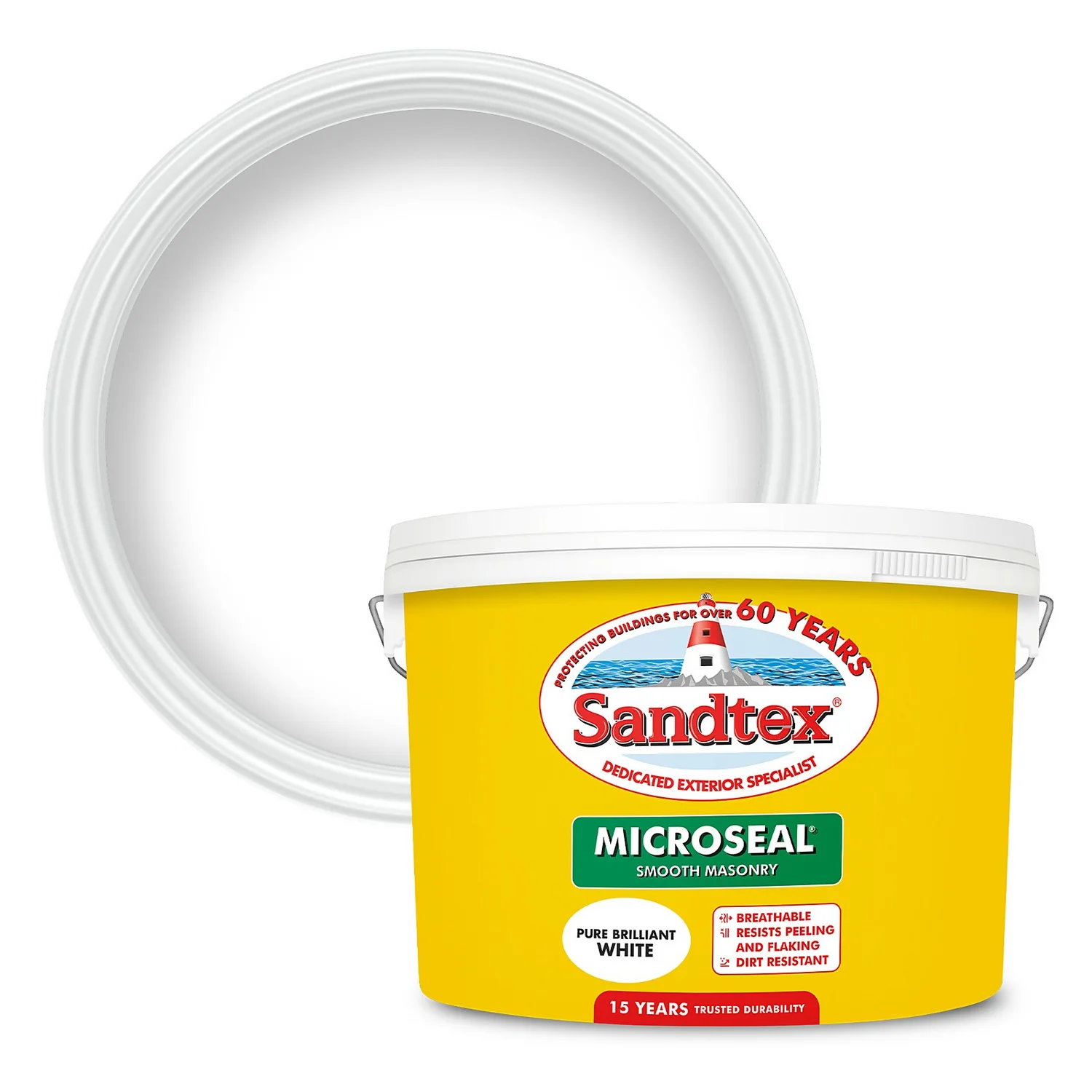 Sandtex® Ultra Smooth Masonry Paint Pure Brilliant White - 10L 2 Sandtex® Ultra Smooth Masonry Paint Pure Brilliant White - 10L