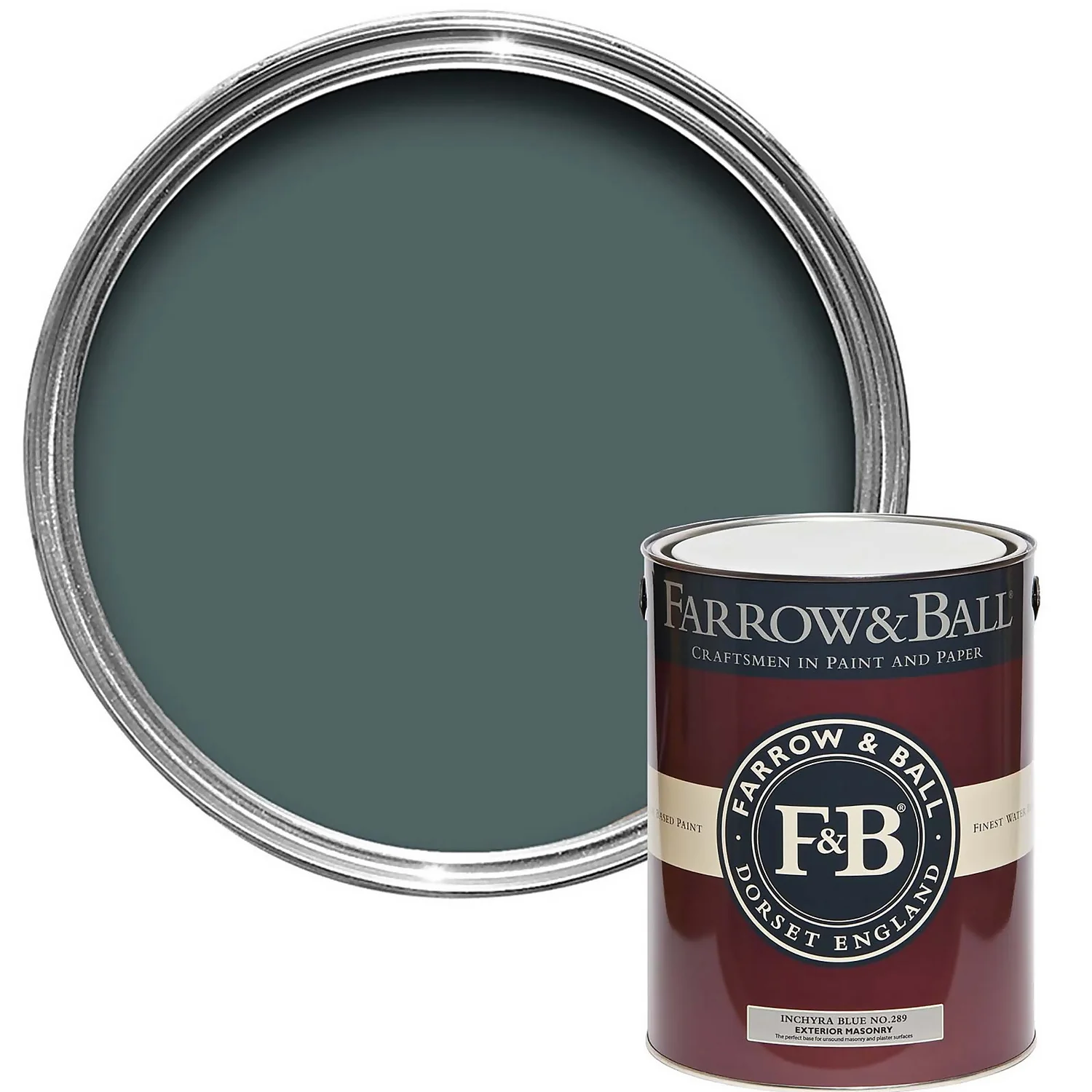 Farrow & Ball Exterior Masonry Paint Inchyra Blue - 5L 3 Farrow & Ball Exterior Masonry Paint Inchyra Blue - 5L