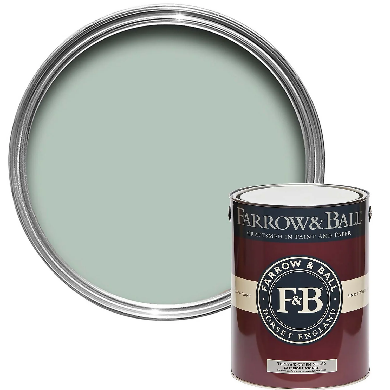 Farrow & Ball Exterior Masonry Paint Teresa's Green - 5L 3 Farrow & Ball Exterior Masonry Paint Teresa's Green - 5L
