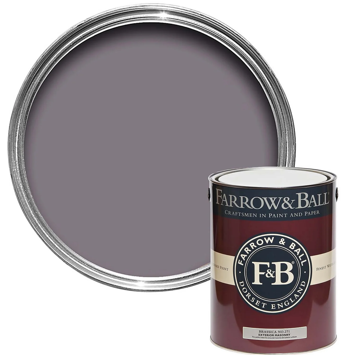 Farrow & Ball Exterior Masonry Paint Brassica - 5L 2 Farrow & Ball Exterior Masonry Paint Brassica - 5L