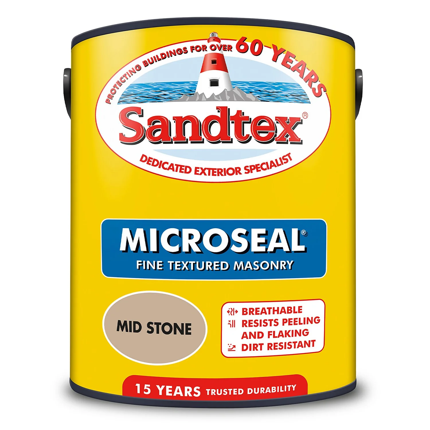 Sandtex® Textured Masonry Paint Mid Stone - 5L 10 Sandtex® Textured Masonry Paint Mid Stone - 5L - Image 8