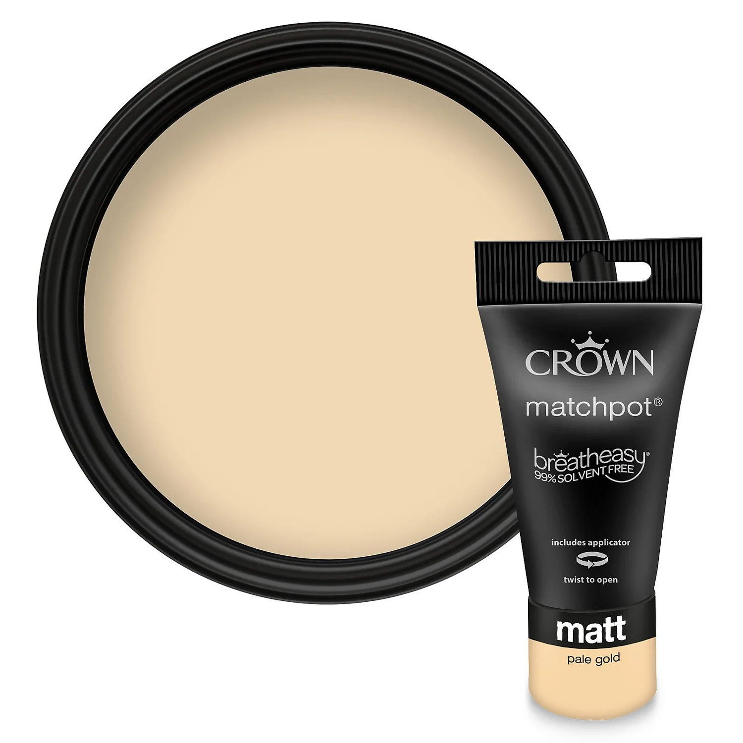 Crown Walls & Ceilings Matt Emulsion Paint Pale Gold - Tester 40ml 3 Crown Walls & Ceilings Matt Emulsion Paint Pale Gold - Tester 40ml