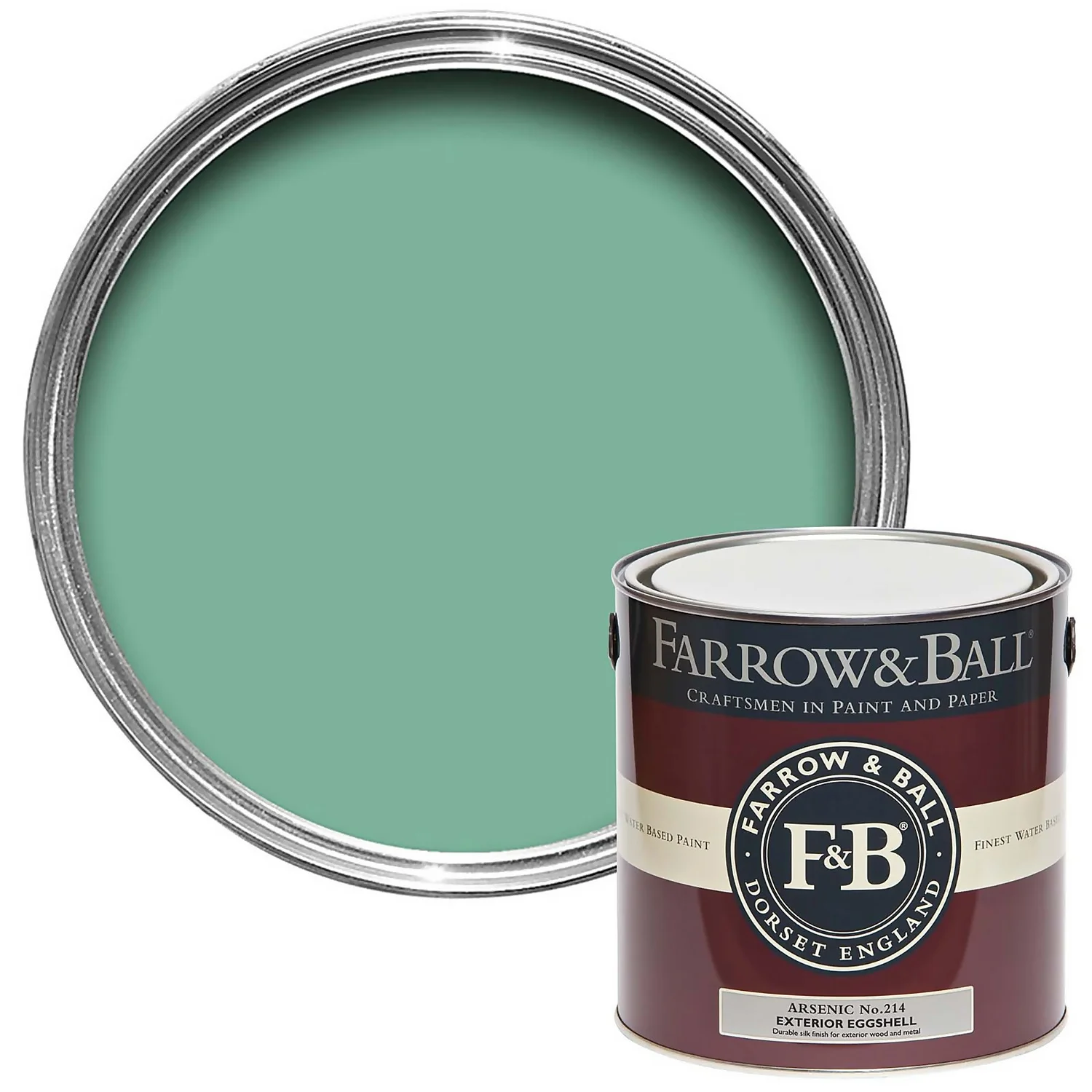 Farrow & Ball Exterior Eggshell Paint Arsenic - 2.5L 3 Farrow & Ball Exterior Eggshell Paint Arsenic - 2.5L