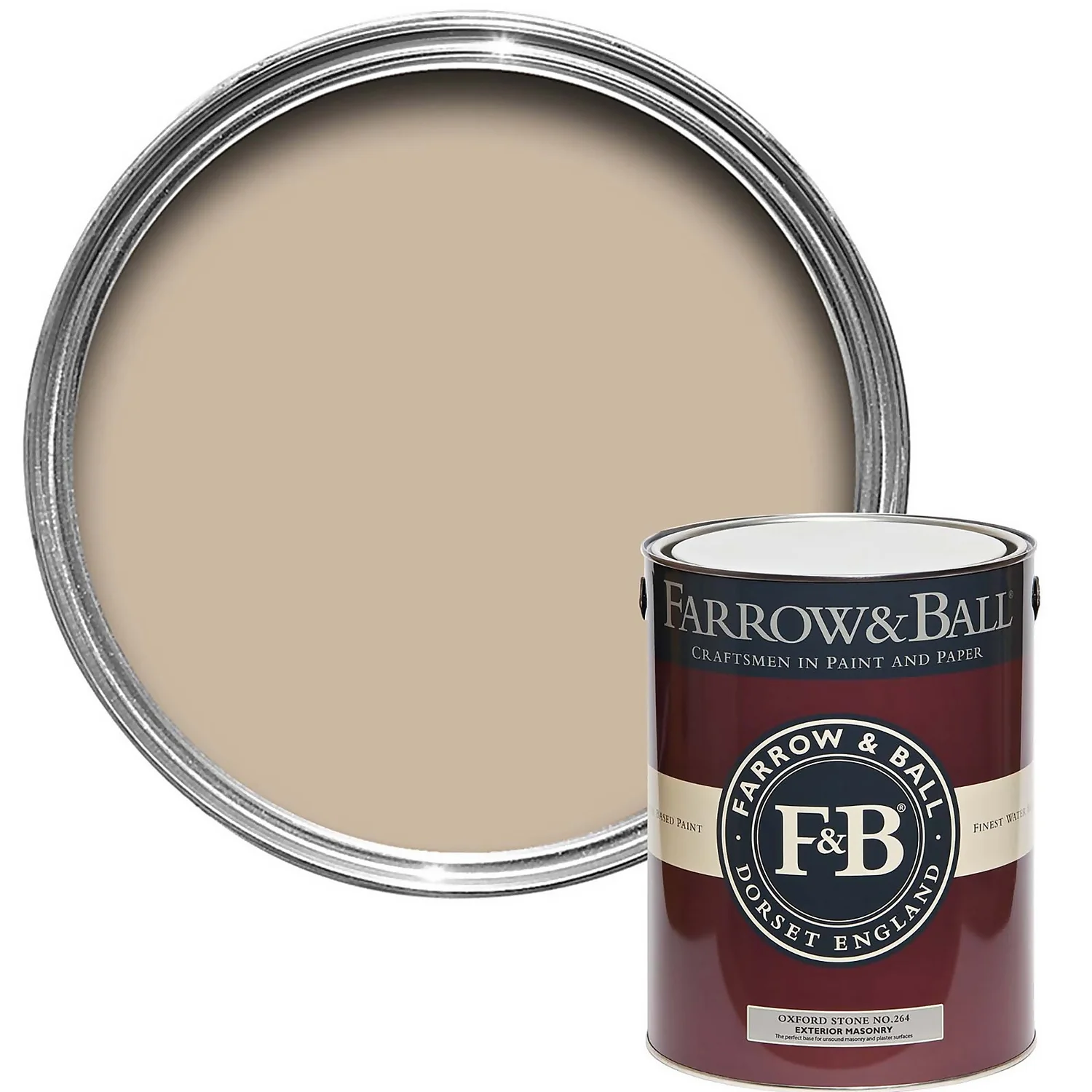 Farrow & Ball Exterior Masonry Paint Oxford Stone - 5L 3 Farrow & Ball Exterior Masonry Paint Oxford Stone - 5L