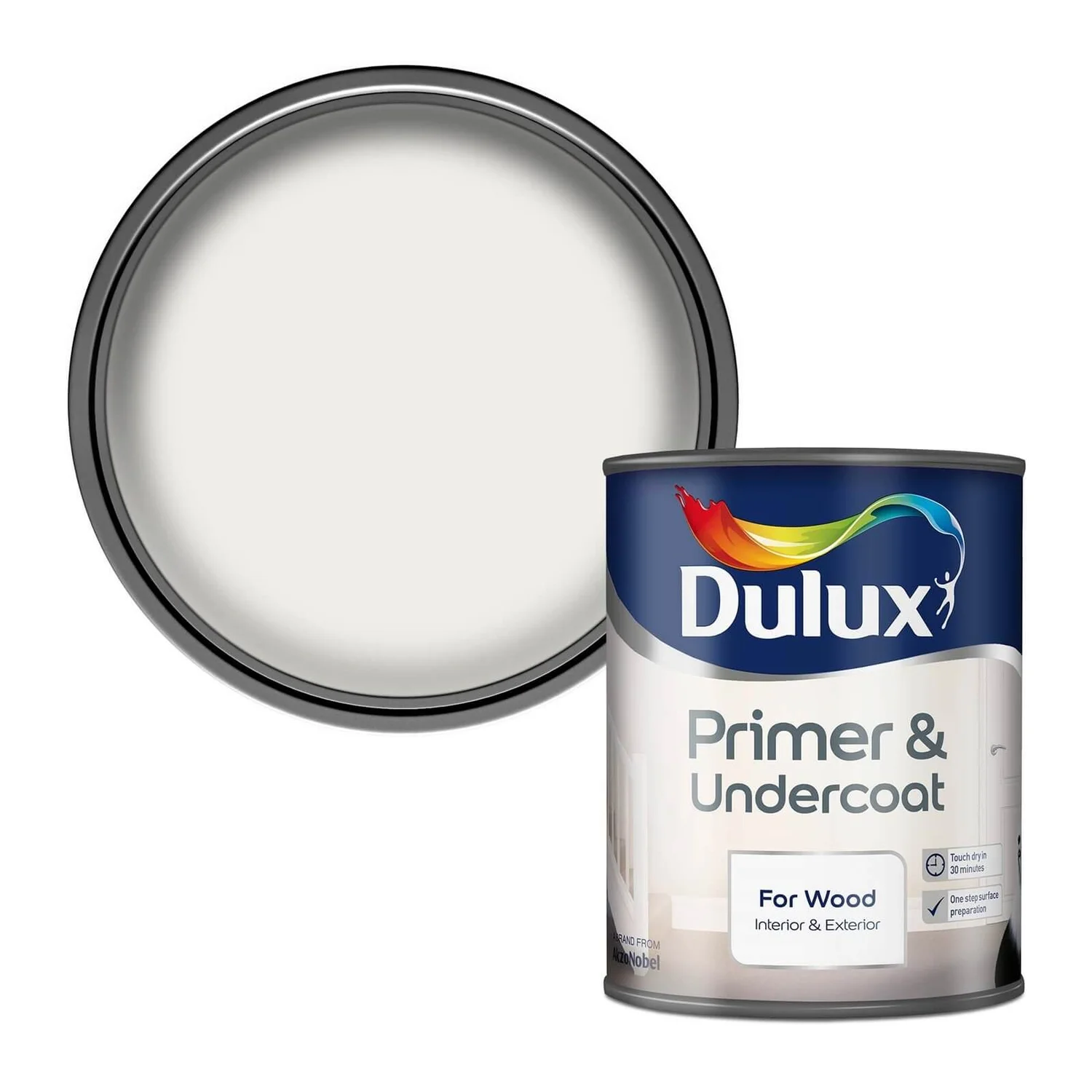 Dulux Wood Primer And Undercoat Pure Brilliant White 750ml 3 Dulux Wood Primer And Undercoat Pure Brilliant White 750ml