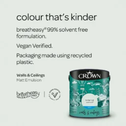 Crown Breatheasy Matt Standard Emulsion Paint Botanical Extract - 2.5L 15 Crown Breatheasy Matt Standard Emulsion Paint Botanical Extract - 2.5L -Laura Paint Shop 12809672 2044969531054188