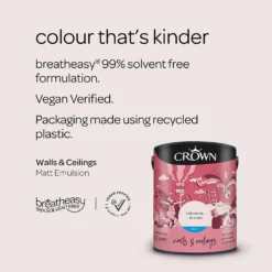 Crown Breatheasy Matt Standard Emulsion Paint Creme De La Rose - 5L 15 Crown Breatheasy Matt Standard Emulsion Paint Creme De La Rose - 5L -Laura Paint Shop 12809689 1384999803283146