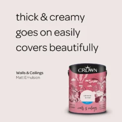Crown Breatheasy Matt Standard Emulsion Paint Creme De La Rose - 5L 14 Crown Breatheasy Matt Standard Emulsion Paint Creme De La Rose - 5L -Laura Paint Shop 12809689 2894999803254280