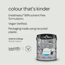 Crown Breatheasy Matt Standard Emulsion Paint Seldom Seen - 5L 15 Crown Breatheasy Matt Standard Emulsion Paint Seldom Seen - 5L -Laura Paint Shop 12809691 7414969532303979