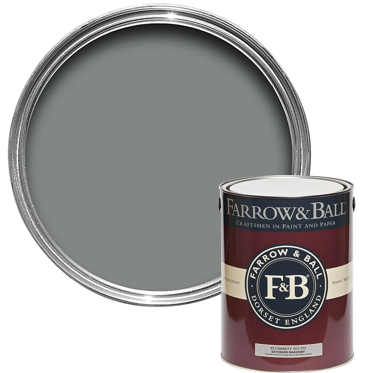 Farrow & Ball Exterior Masonry Paint Plummett - 5L 3 Farrow & Ball Exterior Masonry Paint Plummett - 5L