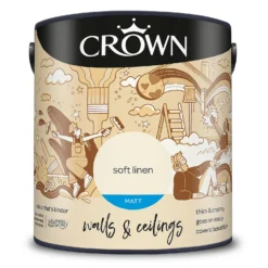 Crown Walls & Ceilings Matt Emulsion Paint Soft Linen - 2.5L 19 Crown Walls & Ceilings Matt Emulsion Paint Soft Linen - 2.5L -Laura Paint Shop 12810444 7044969532577900