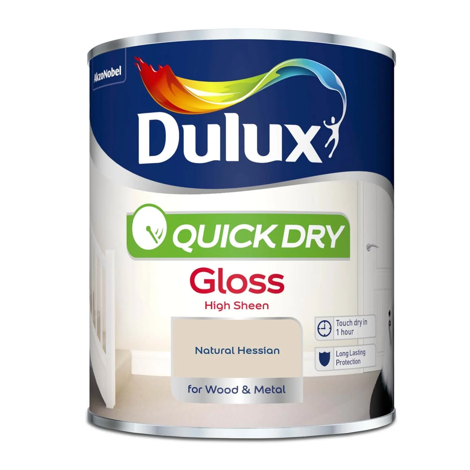 Dulux Natural Hessian - Quick Dry Gloss - 750ml 6 Dulux Natural Hessian - Quick Dry Gloss - 750ml - Image 4