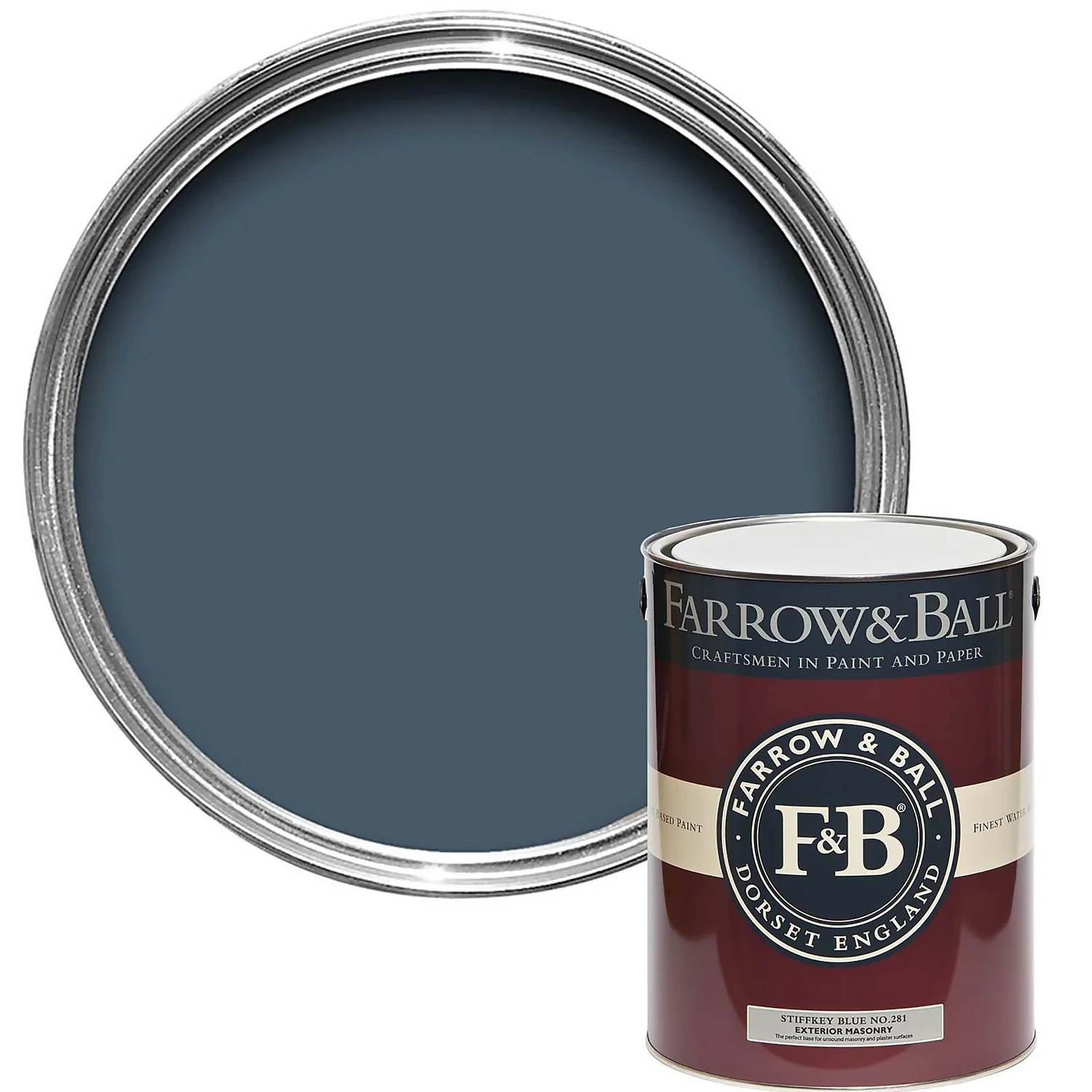 Farrow & Ball Exterior Masonry Paint Stiffkey Blue - 5L 3 Farrow & Ball Exterior Masonry Paint Stiffkey Blue - 5L