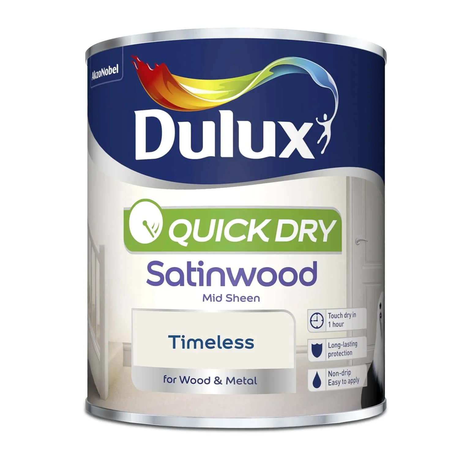 Dulux Quick Dry Satinwood Timeless - 750ml 6 Dulux Quick Dry Satinwood Timeless - 750ml - Image 4