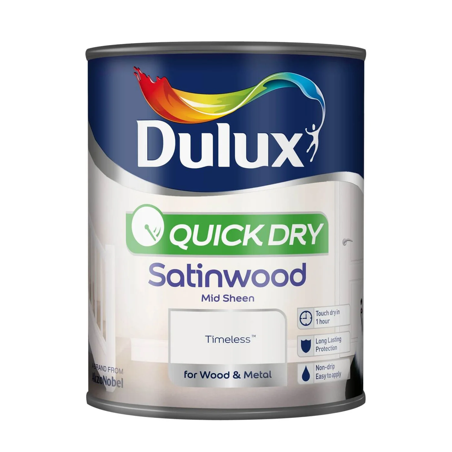 Dulux Quick Dry Satinwood Timeless - 750ml 4 Dulux Quick Dry Satinwood Timeless - 750ml - Image 2