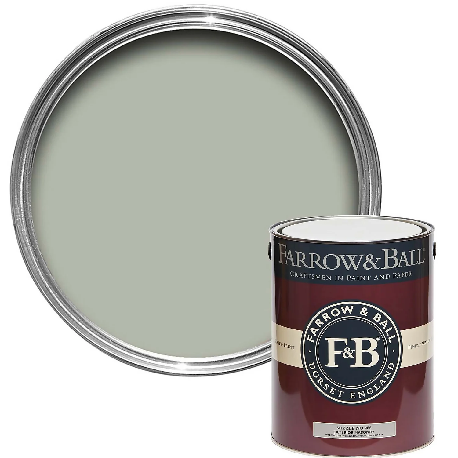 Farrow & Ball Exterior Masonry Paint Mizzle - 5L 3 Farrow & Ball Exterior Masonry Paint Mizzle - 5L