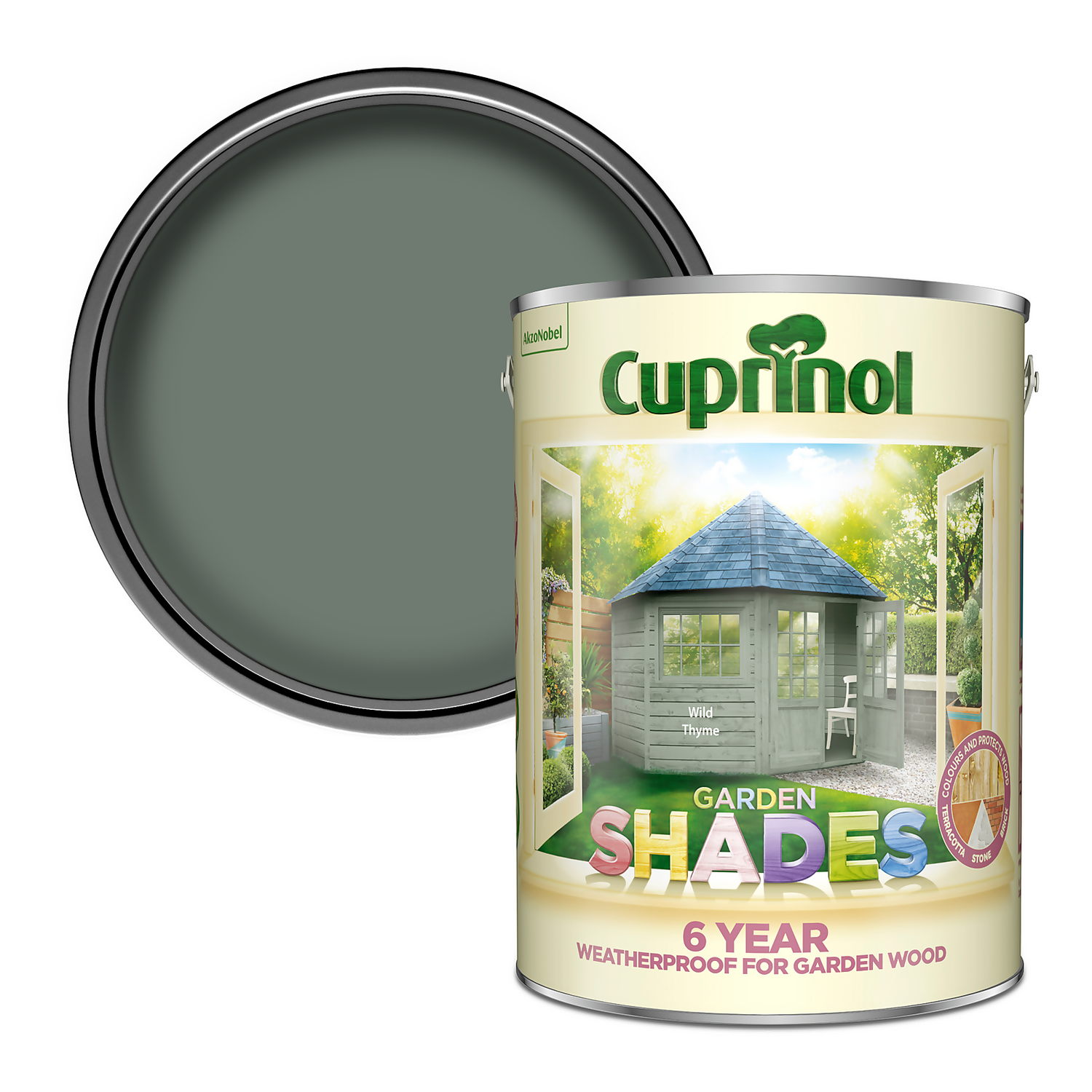 Cuprinol Garden Shades Paint Wild Thyme - 5L 3 Cuprinol Garden Shades Paint Wild Thyme - 5L
