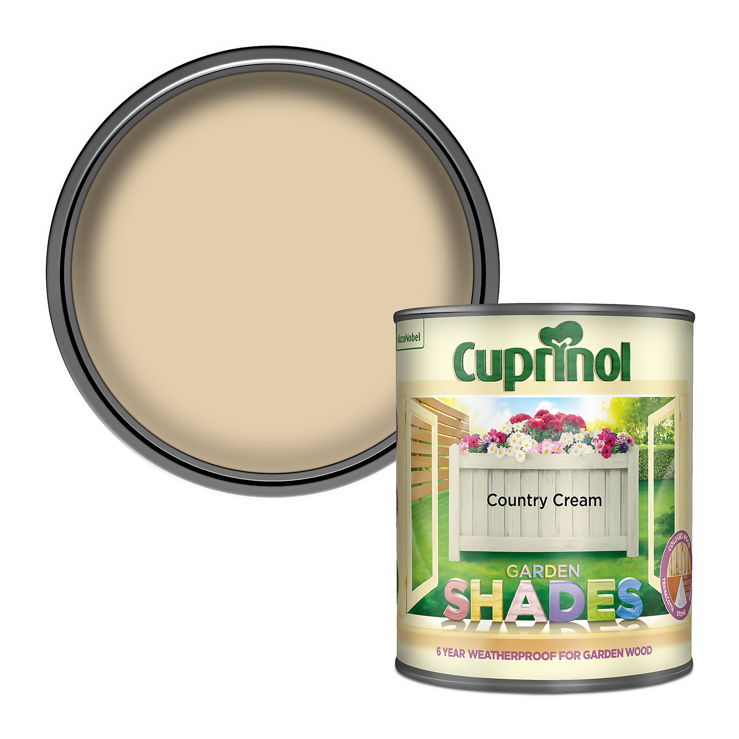 Cuprinol Garden Shades Country Cream - 1L 3 Cuprinol Garden Shades Country Cream - 1L